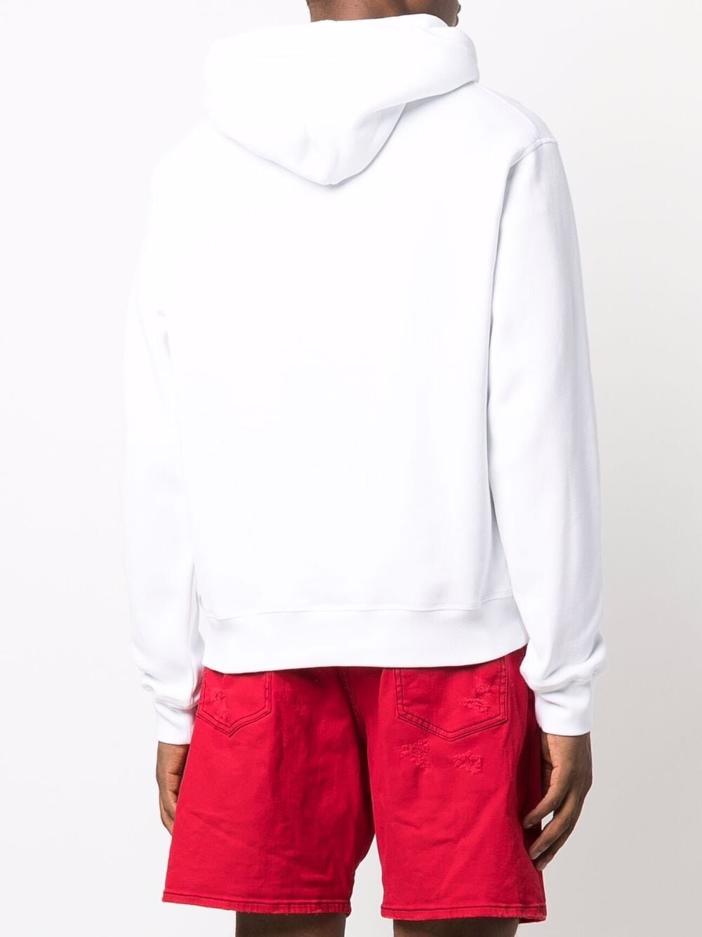 Dsquared2 Icon Spray Splatter Cotton Hoodie White