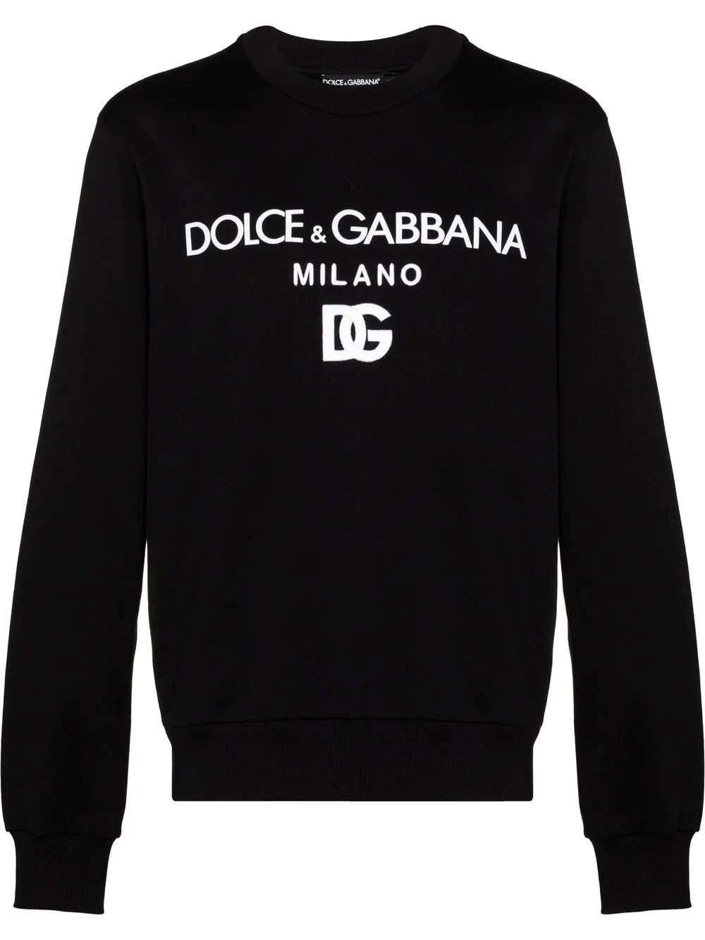 Dolce & Gabbana Jersey DG Embroidery Sweatshirt in Black