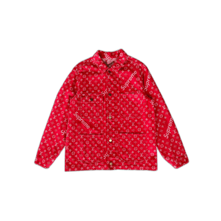 Louis Vuitton Supreme Red Monogram Chore Jacket 1/1