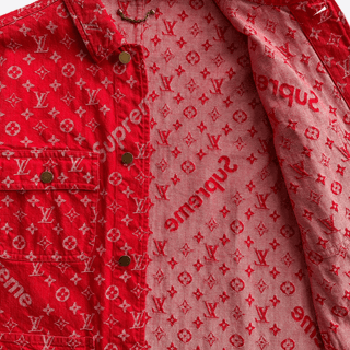 Louis Vuitton Supreme Red Monogram Chore Jacket 1/1