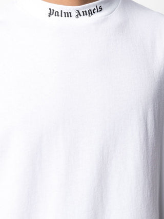 Palm Angels Oversized Mock Neck T-shirt in White