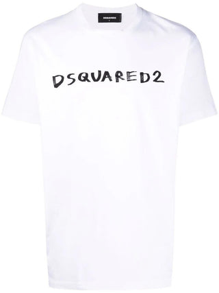 Dsquared2 Slim Logo-print Short-sleeved White T-shirt