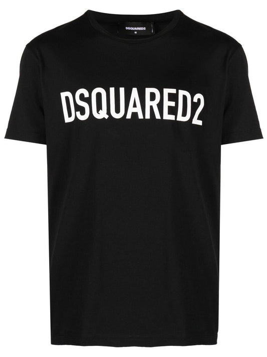 Dsquared2 Slouch Logo-print T-shirt in Black