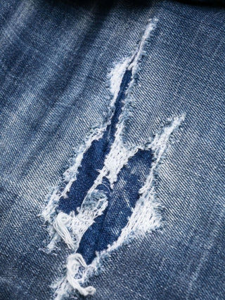 Dsquared2 1964 Patch Distressed Slim Jeans Blue