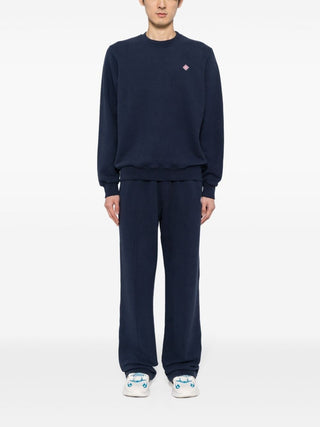 Casablanca Diamond-logo Crew-neck Sweatshirt Blue