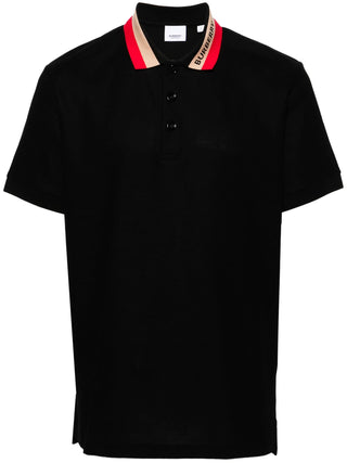 Burberry Contrasting Collar Polo in Black