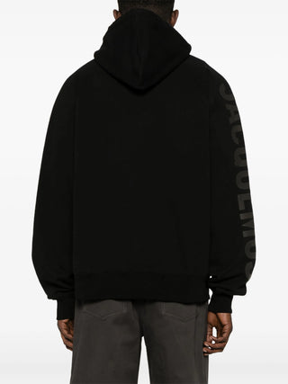 Jacquemus Le Hoodie Typo Cotton Black