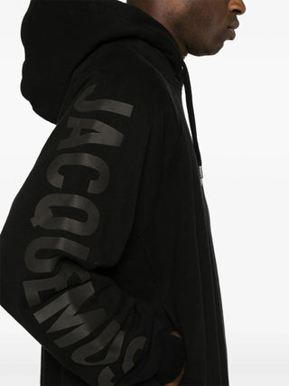 Jacquemus Le Hoodie Typo Cotton Black