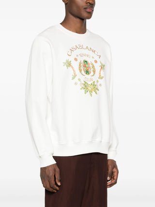 Casablanca Joyaux D'Afrique Tennis Club Sweatshirt White