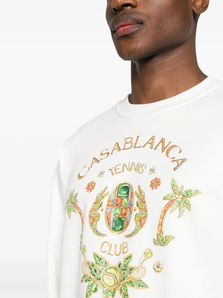 Casablanca Joyaux D'Afrique Tennis Club Sweatshirt White