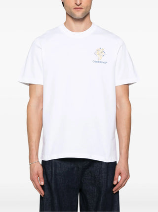 Casablanca Diamond Column Printed T-Shirt in White