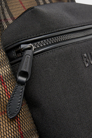 Burberry Mesh Checkered Backpack in Beige