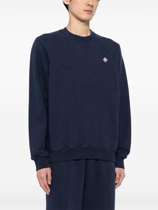 Casablanca Diamond-logo Crew-neck Sweatshirt Blue