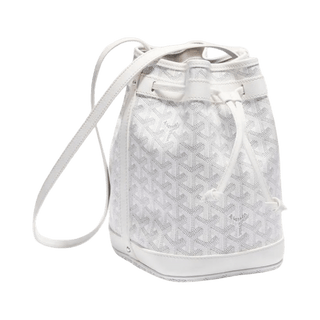 Goyard Petit Flot Bucket Bag White