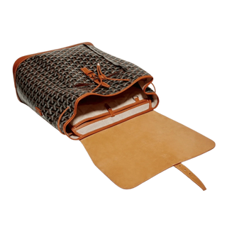 Goyard Alpin MM Backpack Black Tan