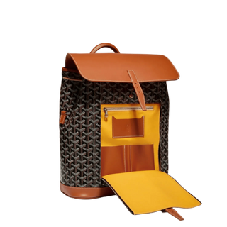 Goyard Alpin MM Backpack Black Tan