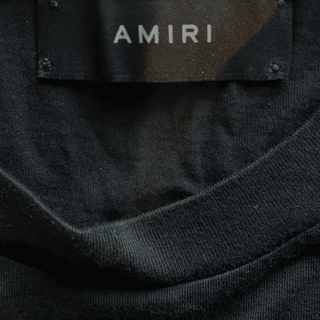 Amiri Black & Chrome Staggered Logo T-Shirt