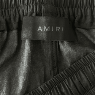 Amiri Black & Gold Resort Club Logo Shorts