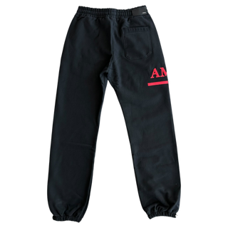 Amiri Black & Red MA Bar Logo Sweatpants