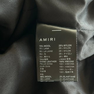 Amiri Black & White Angel Varsity Jacket