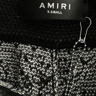 Amiri Black & White Bandana Crochet Basketball Shorts