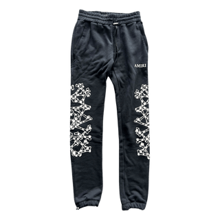 Amiri Black & White Checkered Bones Sweatpants