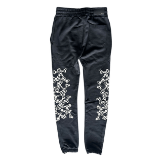 Amiri Black & White Checkered Bones Sweatpants