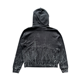 Amiri Black & White Cracked Core Logo Hoodie