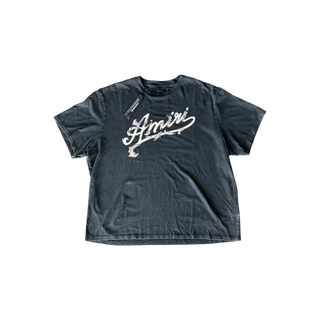 Amiri Black & White Fliligree Logo T-shirt