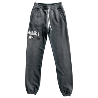 Amiri Black & White MA Bar Logo Sweatpants