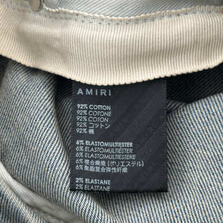 Amiri Clay Indigo T.G.C.W Distressed Logo Jeans