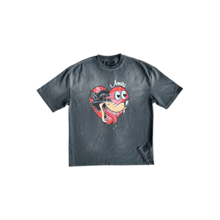 Amiri Faded Black Hopeless Romantic Graphic T-Shirt