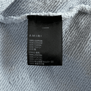 Amiri Light Blue Core Logo Shotgun Zip Up Hoodie
