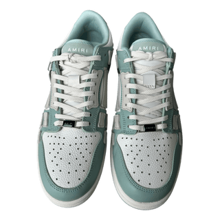 Amiri Mint Green & White Skeleton Low Top Sneakers