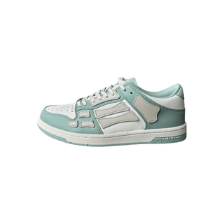 Amiri Mint Green & White Skeleton Low Top Sneakers