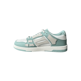Amiri Mint Green & White Skeleton Low Top Sneakers