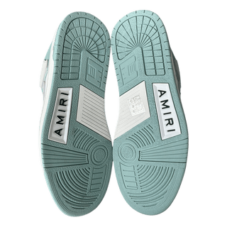 Amiri Mint Green & White Skeleton Low Top Sneakers