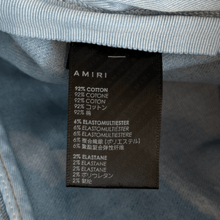 Amiri Overdyed Blue Mesh Patch MX1 Jeans