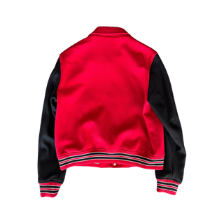 Amiri Red & Black Chicago Exclusive Bones Varsity Jacket