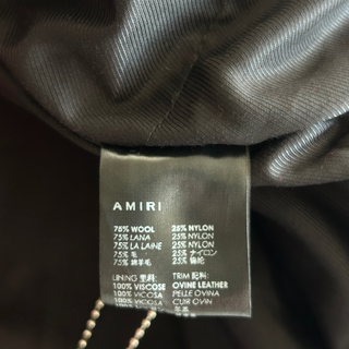 Amiri Red & Black Chicago Exclusive Bones Varsity Jacket