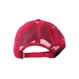 Amiri Red & White MA Logo Trucker Hat