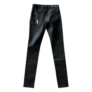 Amiri Washed Black Distressed Knee Jeans