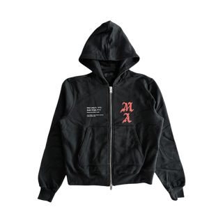 Amiri Wes Lang Black & Red Solar Kings Zip Up Hoodie