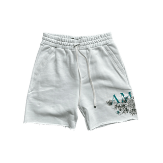 Amiri White Floral Logo Shorts