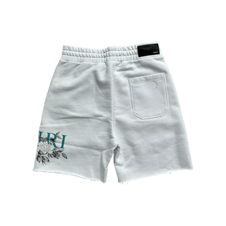 Amiri White Floral Logo Shorts