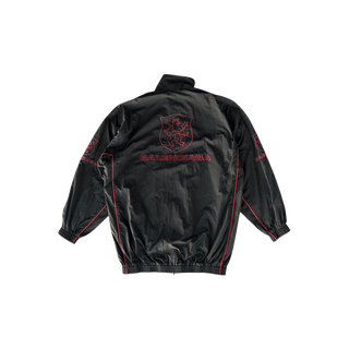 Balenciaga Black & Red Lion Club Embroidered Logo Track Jacket