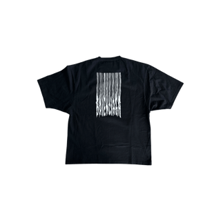 Balenciaga Black & White Waterfall Logo T-Shirt