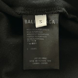 Balenciaga Black & White Waterfall Logo T-Shirt