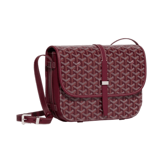 Goyard Goyardine Belvedere II Burgundy MM Messenger Bag