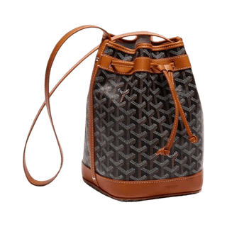 Goyard Petit Flot Bucket Bag Black Tan